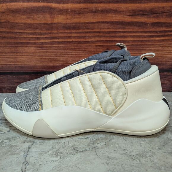 Adidas Harden Vol. 7 Denim Men\'s 10 Cream White Carbon Basketball Shoes IF5619
